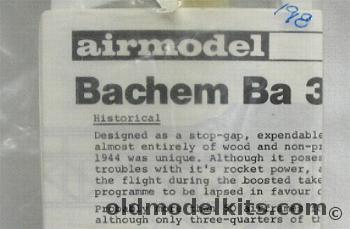 Airmodel 1/72 Bachem BA-349 Natter, 245 plastic model kit